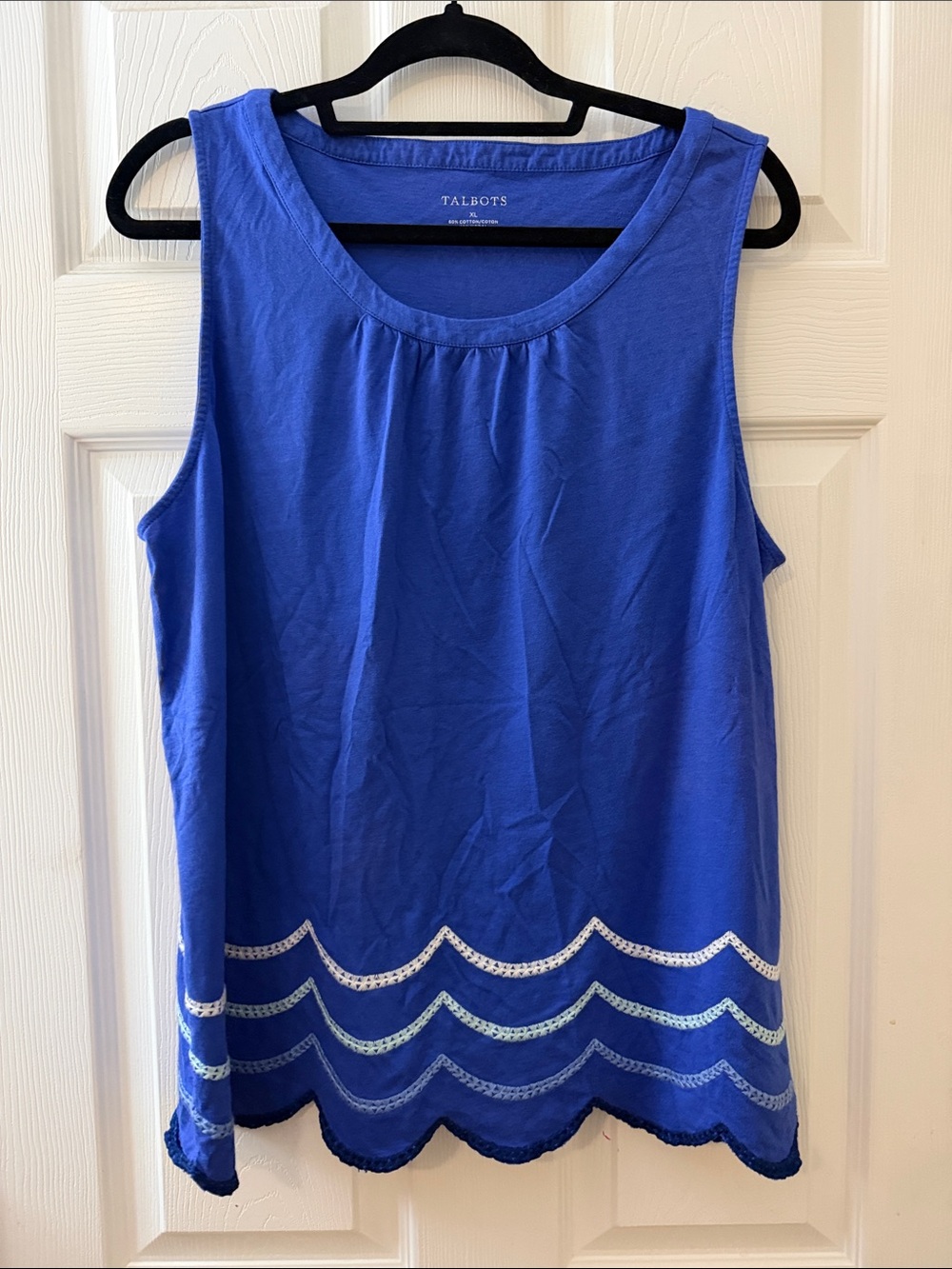 Talbots scalloped tank top sz XL